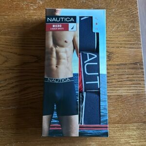 Nautica — Boxer Briefs — Black, Red, Black w/ Blue and White stripes — XL 40-42